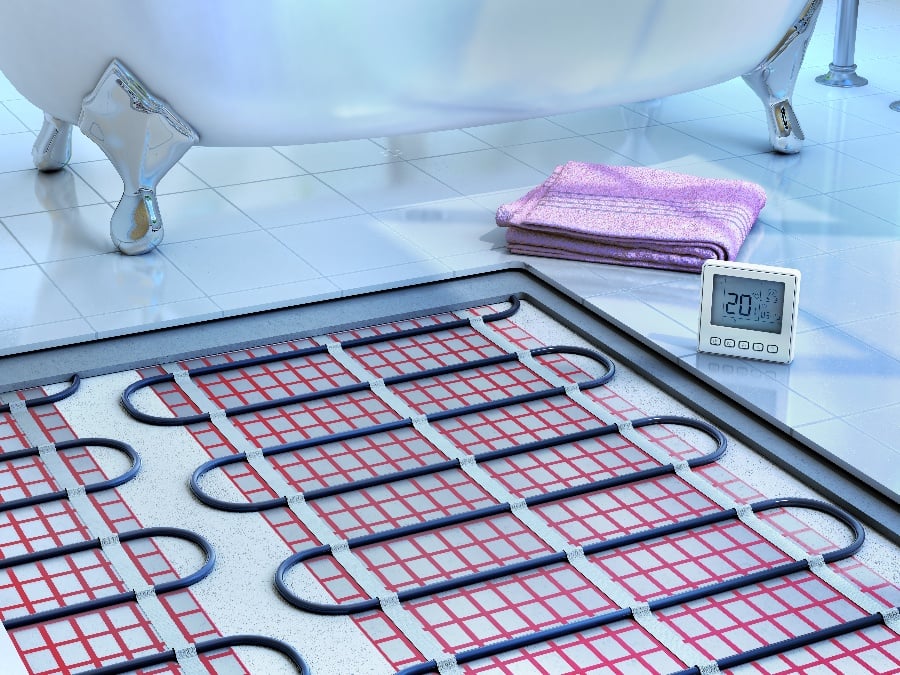 Bathroom Floor Designs for Warm Feet All Year Long